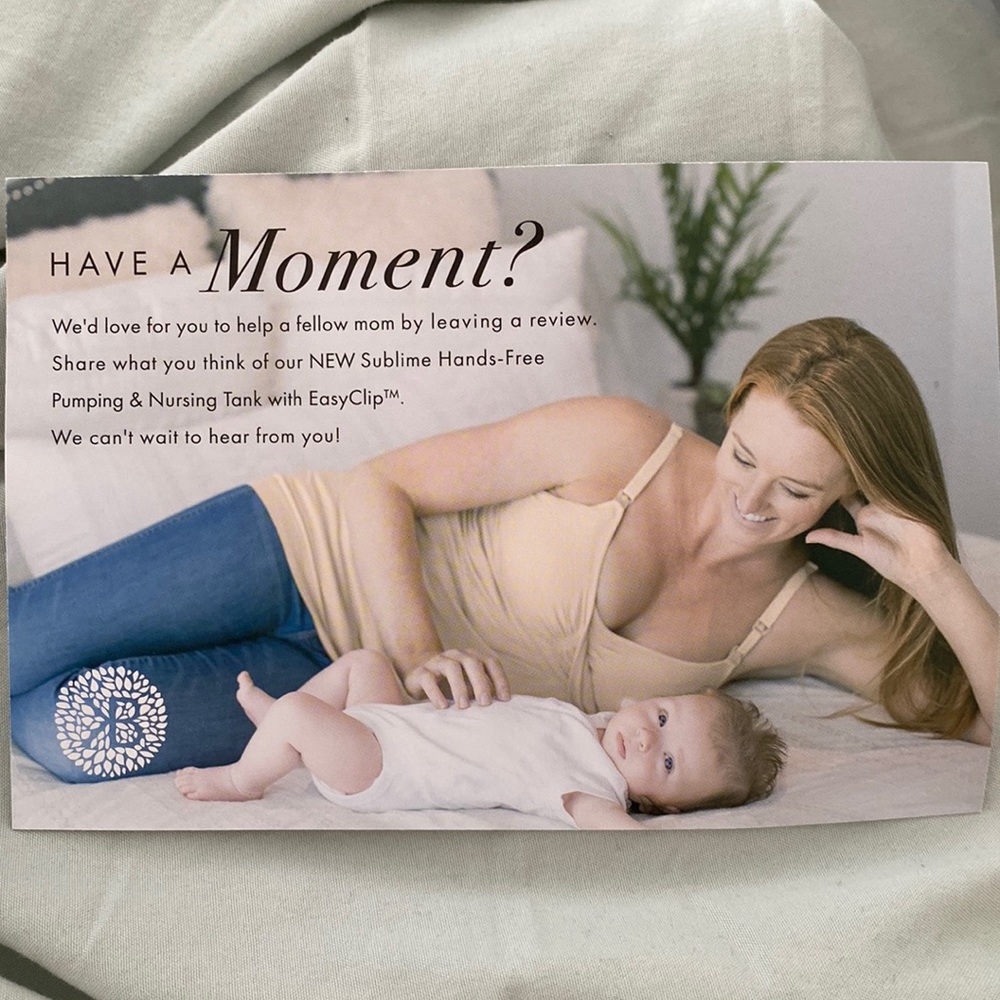 New Sublime Hands Free Pumping &Nursing Tank W Easy Clip